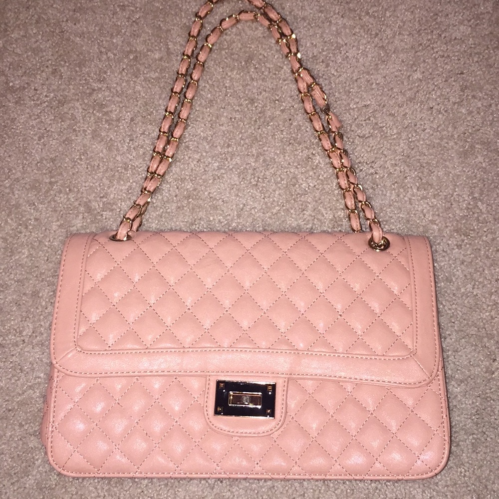 Quilted Pink Shoulder Bag